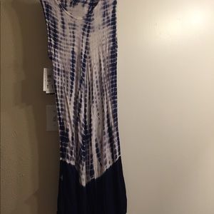 Navy tye dye dress